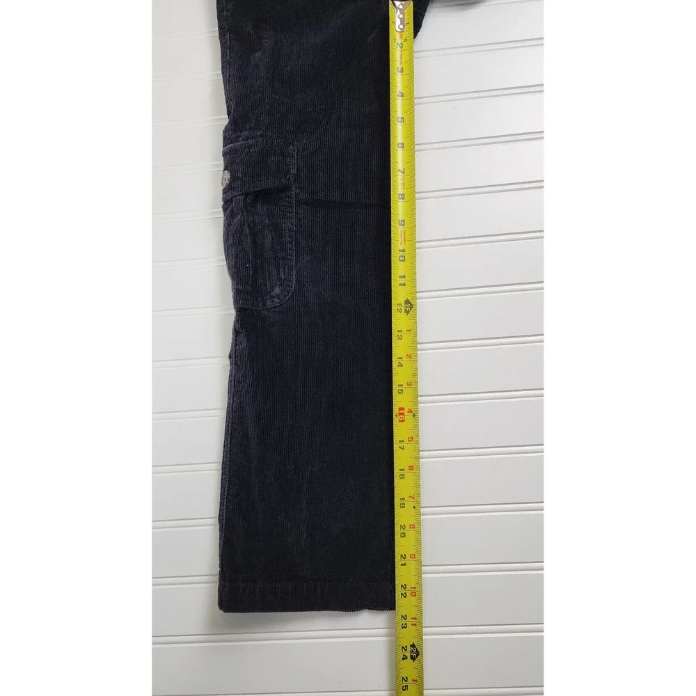 Gymboree Boys‎ Corduroy Cargo Pants Black Slim Fit Size 8